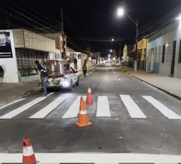 SUTRAN realiza processo de sinalização em importantes vias de Floriano