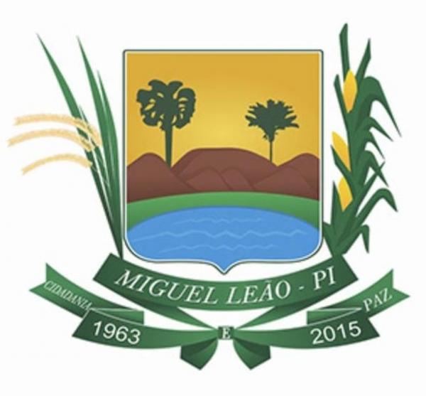 Bras&atilde;o do munic&iacute;pio de Miguel Le&atilde;o.(Imagem:Divulga&ccedil;&atilde;o /MP-PI)