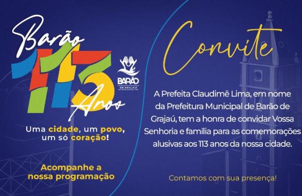 Barão de Grajaú celebra 113 anos com uma programação repleta de eventos especiais