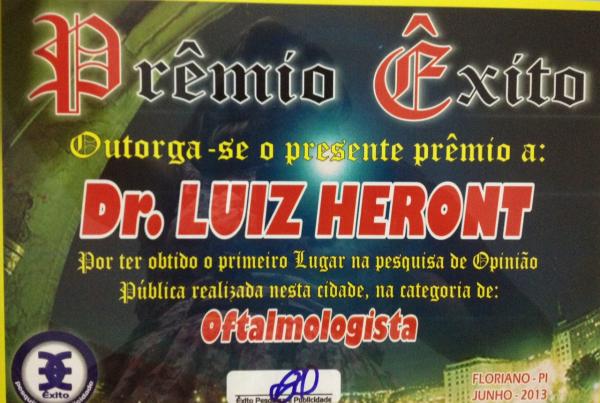 Dr. Luiz Heront é agraciado com Prêmio Êxito