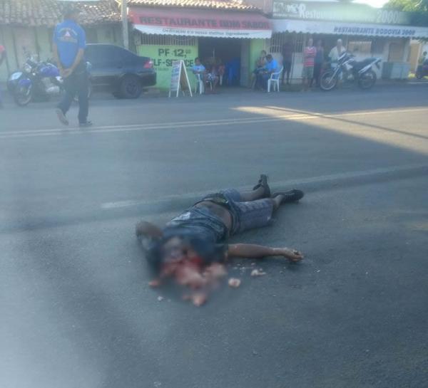 Homem tem cabeça esmagada por caminhão em Floriano