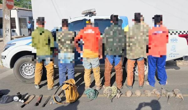 Seis homens são presos por caça ilegal de tatus na zona rural de Pio IX