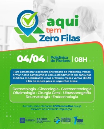 Policlínica de Floriano celebra primeiro ano de funcionamento com mutirão de consultas médicas