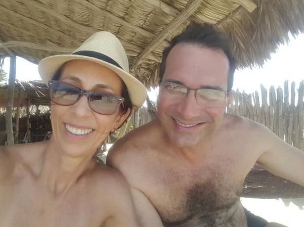 &Uacute;ltima foto do casal antes do acidente em Barra Grande.(Imagem:Nara Telles/Arquivo Pessoal )