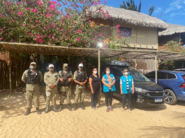 Uma equipe de fiscais da Secretaria de Estado da Sa&uacute;de (Sesapi)/Diretoria de Vigil&acirc;ncia Sanit&aacute;ria do Estado (Divisa) est&aacute; no litoral do Piau&iacute;.(Imagem:Divulga&ccedil;&atilde;o)