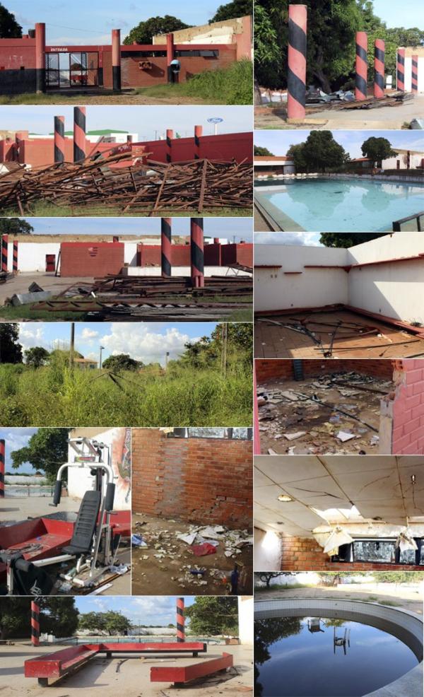 Sede do Flamengo-PI: venda &eacute; contestada por s&oacute;cio torcedores.(Imagem: Josiel Martins)