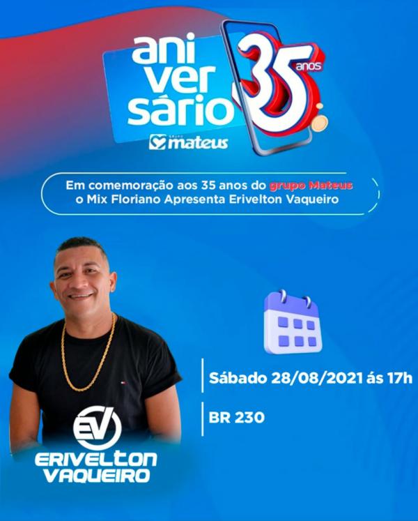 Show ao vivo com Erivelton Vaqueiro(Imagem:Divulga&ccedil;&atilde;o)