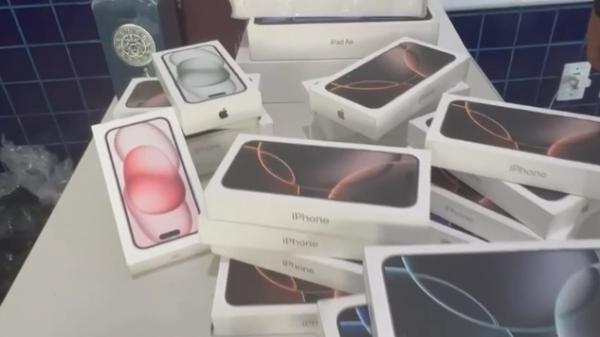 PRF apreende iPhones sem nota fiscal em Floriano