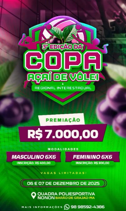 Barão de Grajaú recebe a 3ª edição da Copa Açaí, o maior evento esportivo da região