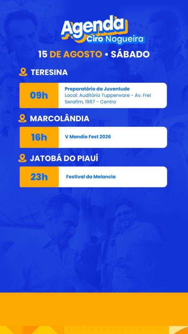 AGENDA - CIRO NOGUEIRA - 15/08