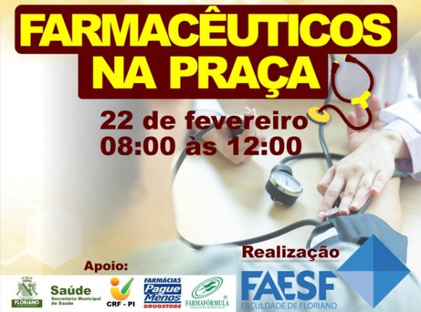 FAESF promoverá ação social "Farmacêuticos na Praça" em Floriano