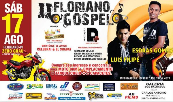 Munic&iacute;pio sediar&aacute; 2&ordm; Floriano Gospel.(Imagem:Divulga&ccedil;&atilde;o)