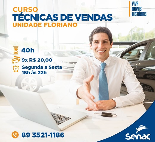 Senac de Floriano promove curso sobre Técnicas de Vendas