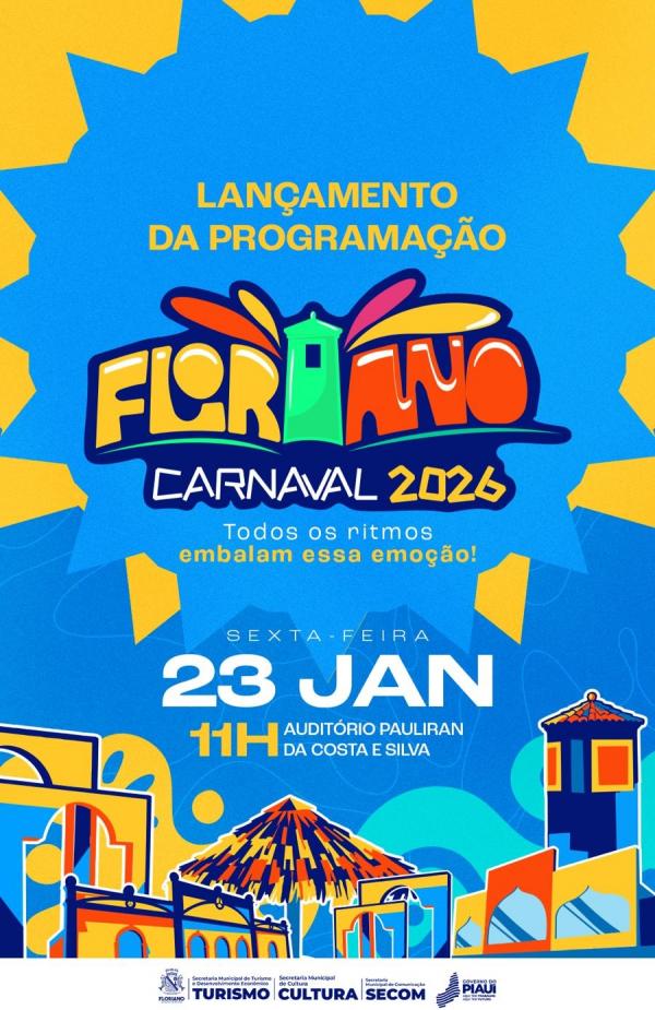 Prefeitura de Floriano convida imprensa para lançamento oficial do Floriano Carnaval 2026
