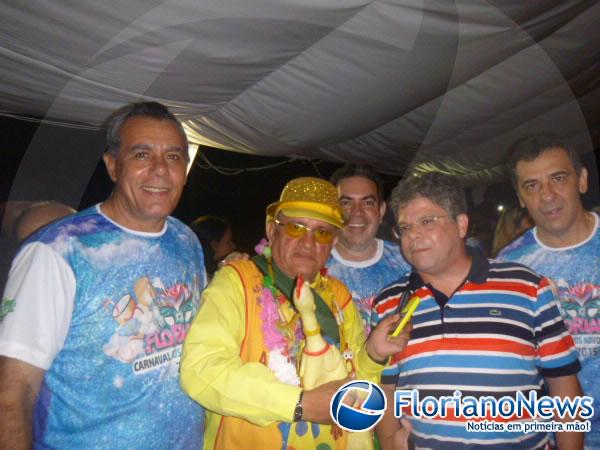 Vereador Everaldo Elvas, Rep&oacute;rter Amarelinho, Secret&aacute;rio George Everson, Deputado Gustavo e Prefeito Gilberto J&uacute;nior.(Imagem:FlorianoNews)