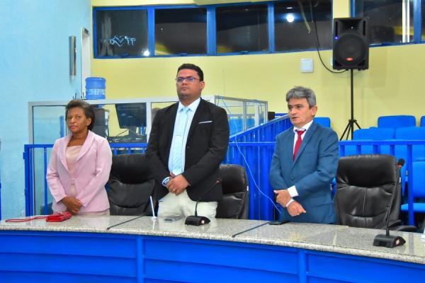 Vereadores Daguia de Dona Bela,  Jo&atilde;o Neto e Edvaldo Ara&uacute;jo.(Imagem:CMF)