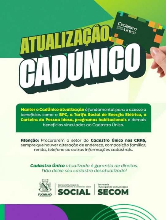 SEMDAS reforça importância da atualização do Cadastro Único para garantir benefícios sociais