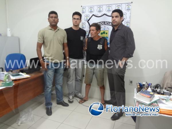 Pol&iacute;cia Civil prende acusado de sequestrar menor em Floriano.(Imagem:FlorianoNews)