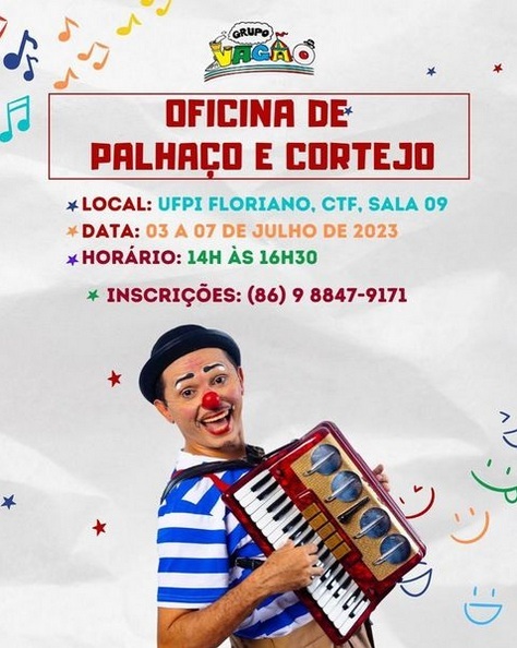 Grupo Vagão ministra "Oficina de Palhaçaria e Cortejo" em Floriano