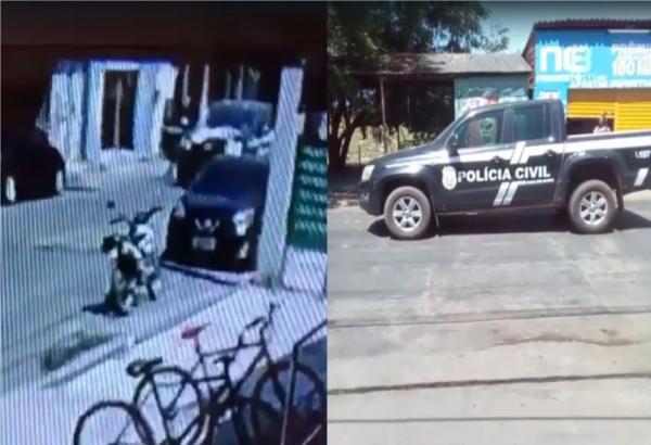 Bandidos trocam tiros com a polícia, furam pneu de viatura e fogem