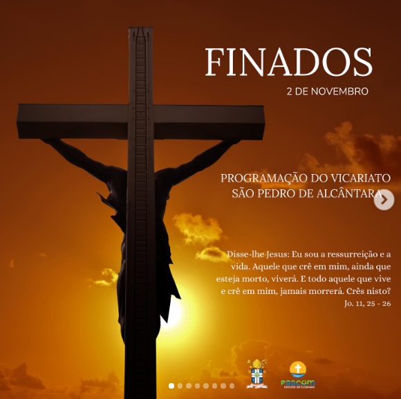 Dia de Finados: Diocese de Floriano divulga programação para o dia 2 de novembro