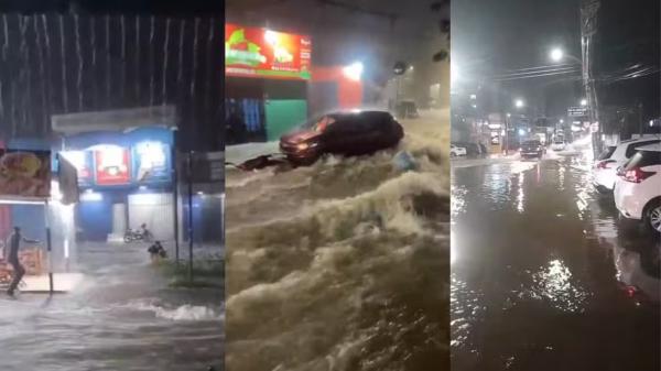 Mulher e bebê são resgatados após serem arrastados por enxurrada em Teresina