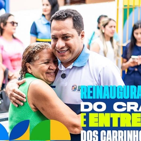 Prefeito Gleydson Resende participa de reinauguração do CRAS e entrega de equipamentos sociais