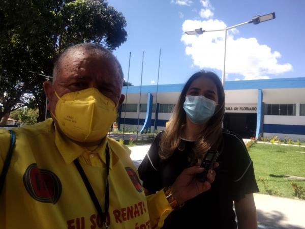 Rep&oacute;rter Amarelinho e Ana Paula, coordenadora do Sesc Floriano(Imagem:FlorianoNews)