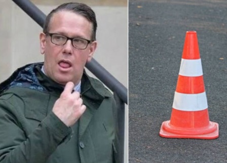 Homem é flagrado fazendo sexo com cone em público