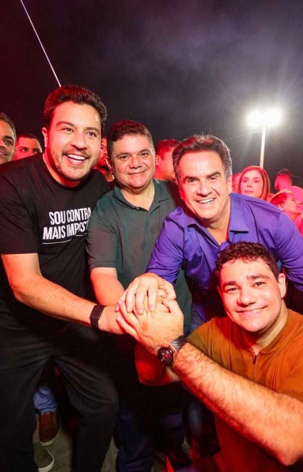 Ciro Nogueira participa de evento em Cocal com deputados do PT, F&aacute;bio Xavier e Jana&iacute;na Marques, e Jadyel Alencar(Imagem:Ascom)