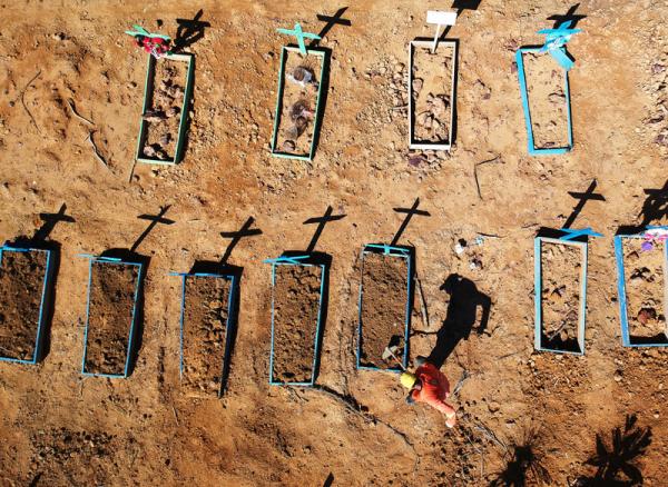 Brasil registra média diária de 1.036 mortes por covid-19(Imagem:Reprodução)