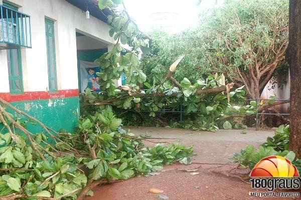 Chuva e ventania causam estragos em Jos&eacute; de Freitas.(Imagem:180graus)