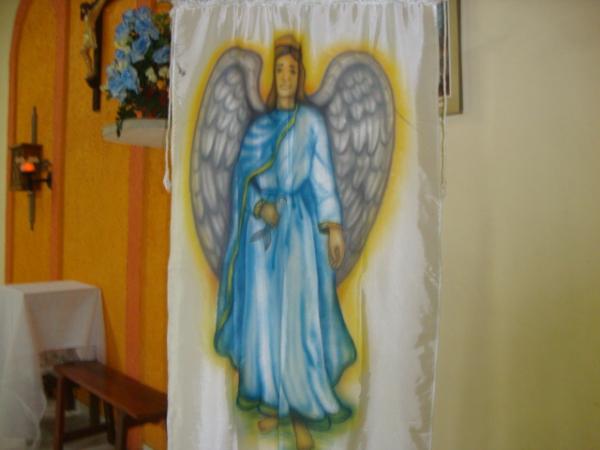 Estandarte de S&atilde;o Rafael Arcanjo(Imagem:reda&ccedil;&atilde;o)
