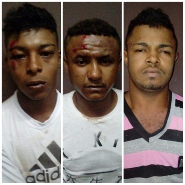 Presos por porte ilegal de arma(Imagem:Divulga&ccedil;&atilde;o/PM)