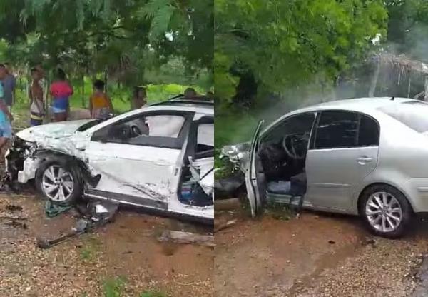 Mulher e idosa ficam gravemente feridas após colisão entre carros na BR-343 no Sul do Piauí
