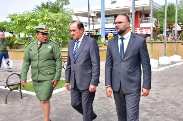 Major Leucijane de Vasconcelos, prefeito Ant&ocirc;nio Reis e vereador Joab Curvina.(Imagem:Reprodu&ccedil;&atilde;o/Instagram)