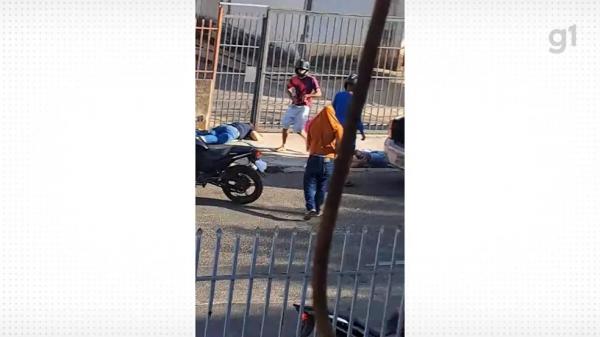 V&iacute;deo mostra assalto na Zona Sul de Teresina.(Imagem:Reprodu&ccedil;&atilde;o)