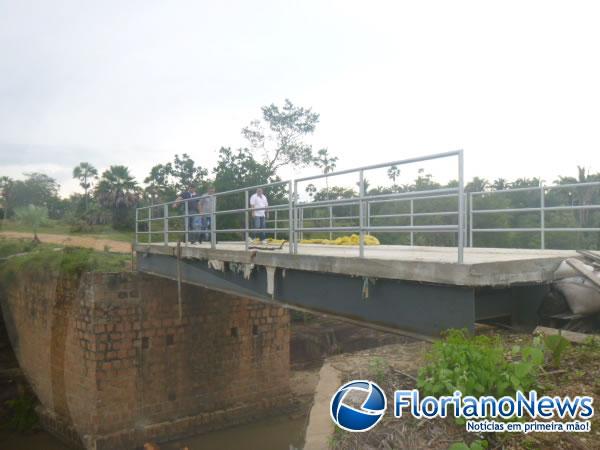 Ponte da localidade Manga entra em fase final da construção.(Imagem:FlorianoNews)