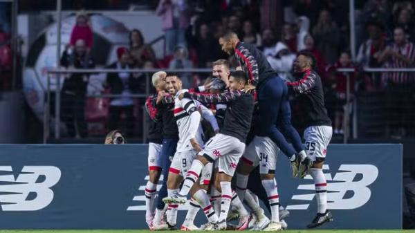 S&atilde;o Paulo x Bahia, comemora&ccedil;&atilde;o do gol de Calleri.(Imagem: Anderson Lira)
