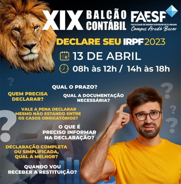 FAESF oferece ajuda gratuita na declaração do Imposto de Renda através do XIX Balcão Contábil