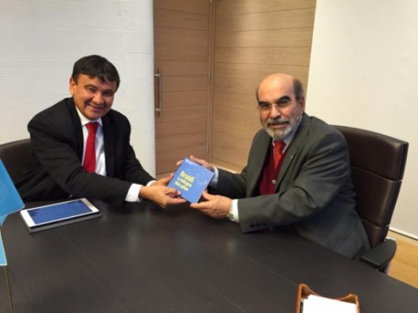 Wellington Dias e José Graziano, diretor-geral da Organização das Nações Unidas para Alimentação e Agricultura (FAO).(Imagem:CCom)