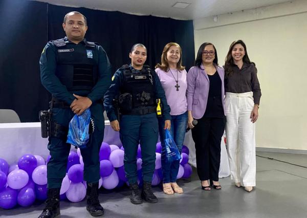 Patrulha Maria da Penha do 3ºBPM participa de evento do Agosto Lilás promovido pela UFPI em Floriano