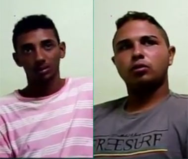 Em vídeo, dupla confessa latrocínio de sobrinho de comerciante e dá detalhes