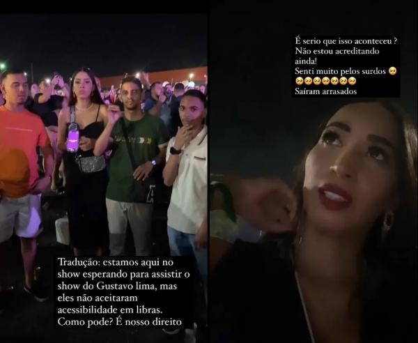 Intérprete de Libras é impedida de traduzir show de Gusttavo Lima em Teresina