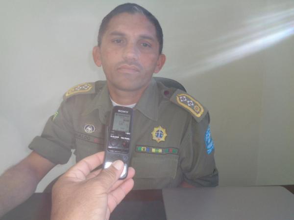 Major Inaldo Barros, Subcomandante do 3&ordm; BPM de Floriano.(Imagem:FlorianoNews)