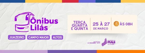 Sempi leva serviços do Ônibus Lilás para três municípios do Piauí