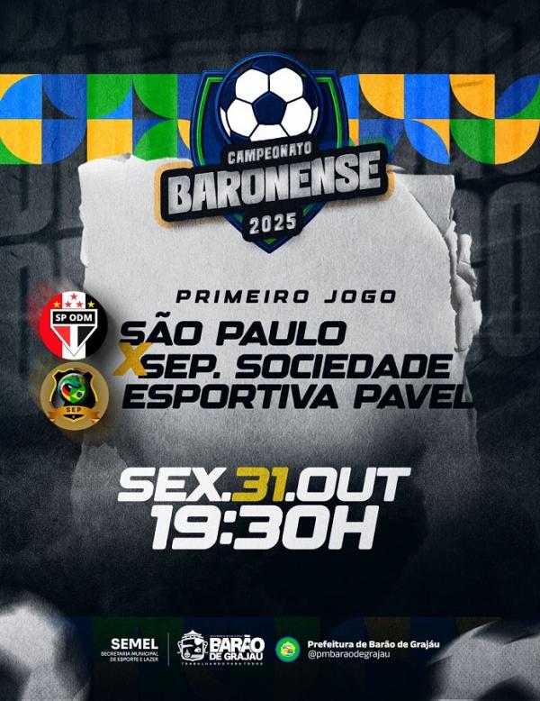 Campeonato Baronense 2025 tem início nesta sexta (31) com jogo de abertura entre São Paulo e SEP
