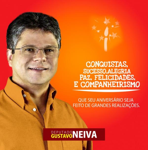 Deputado Gustavo Neiva recebe homenagem em dia de anivers&aacute;rio.(Imagem:Assessoria SFBrasil)