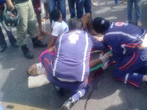 Acidente na avenida Calisto Lobo(Imagem:FlorianoNews)