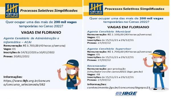 Confira as vagas do Processo Seletivo do IBGE para Floriano(Imagem:Divulga&ccedil;&atilde;o)